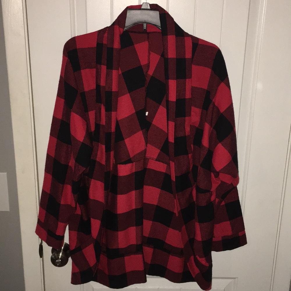 Plaid Flannel Cardigan